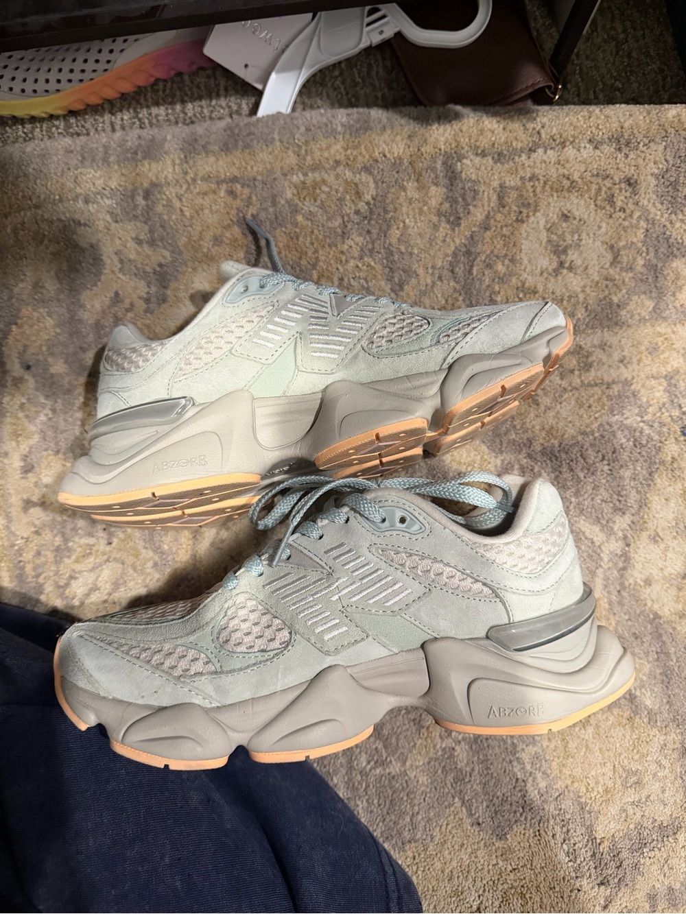 Women's Mint Green new balance 9060 Athletic Sneakers - Lightweight Comfort